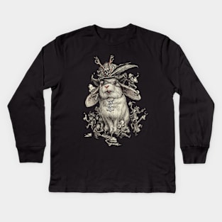 Blanco_The Pirate Queen Kids Long Sleeve T-Shirt